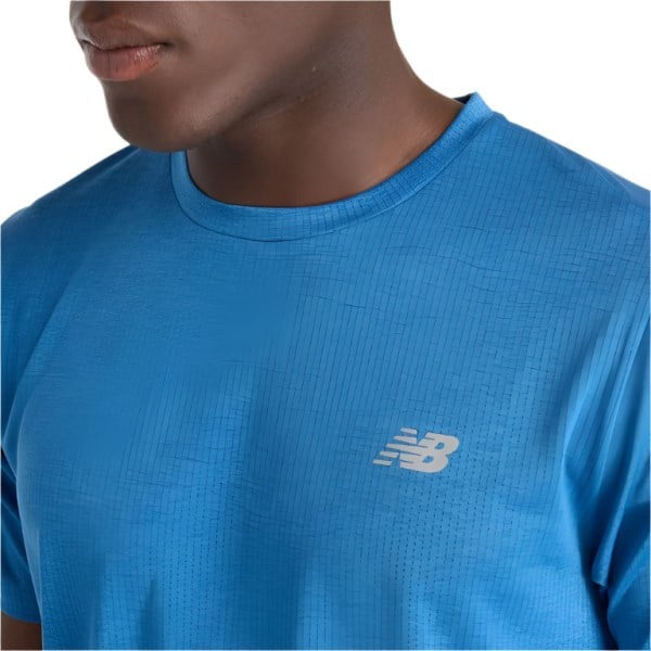 New Balance Athletics Mens Running T-Shirt - Beu Blue/Agate