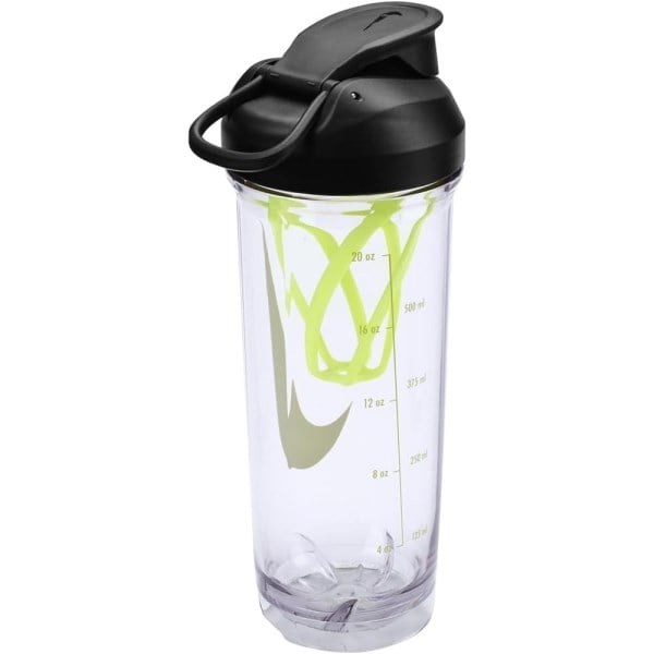 Nike Recharge Shaker Sports Water Bottle - 709ml - Clear/Black/Volt