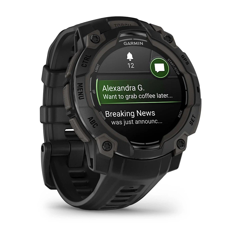 Garmin Instinct 3 45mm AMOLED Rugged GPS Smartwatch - Black/Black