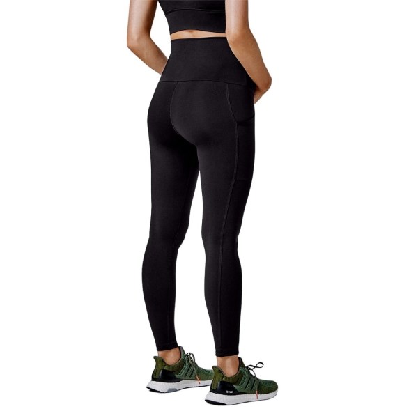 Running Bare Maternity Power Moves 28 Inch Pocket Womens Training Tights - Black