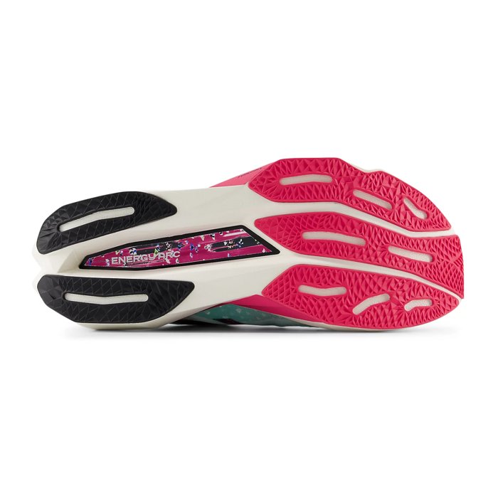 New Balance FuelCell SuperComp Elite v4 - Womens Road Racing Shoes - Cyber Jade/White/Hi Pink