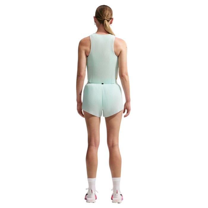 Nike Aeroswift Dri-Fit ADV Cropped Womens Running Tank - Barely Green/Black