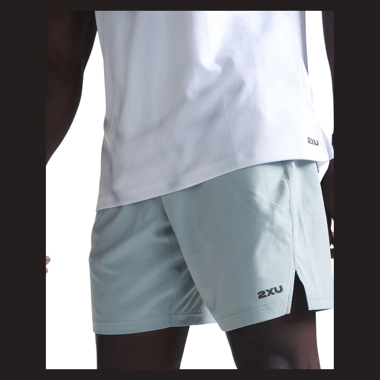 2XU Mens Aero Mesh T-Shirt - Smoke Blue Marble/Black Reflective - image 7