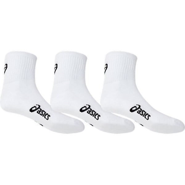 Asics Pace Quarter Socks - 3 Pack - Brilliant White