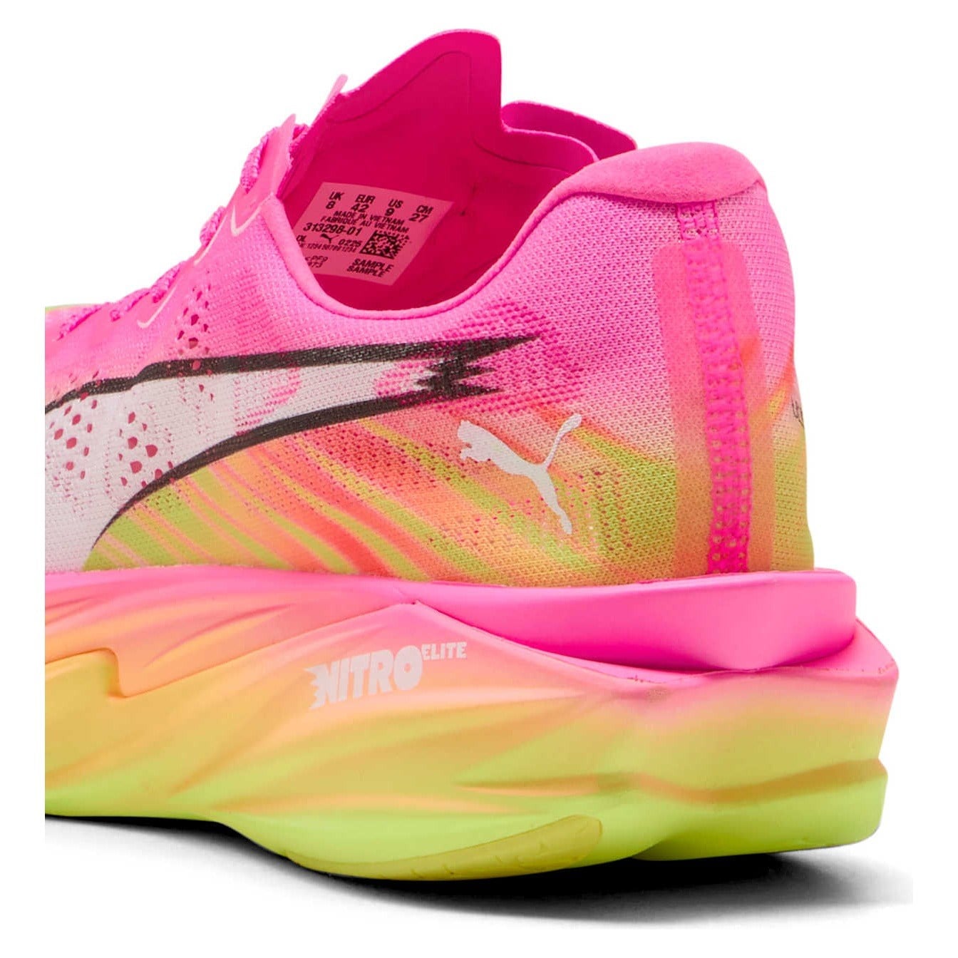 Puma Deviate Nitro Elite 4 Showtime - Mens Running Shoes - Poison Pink/Yellow Alert/Bright Aqua