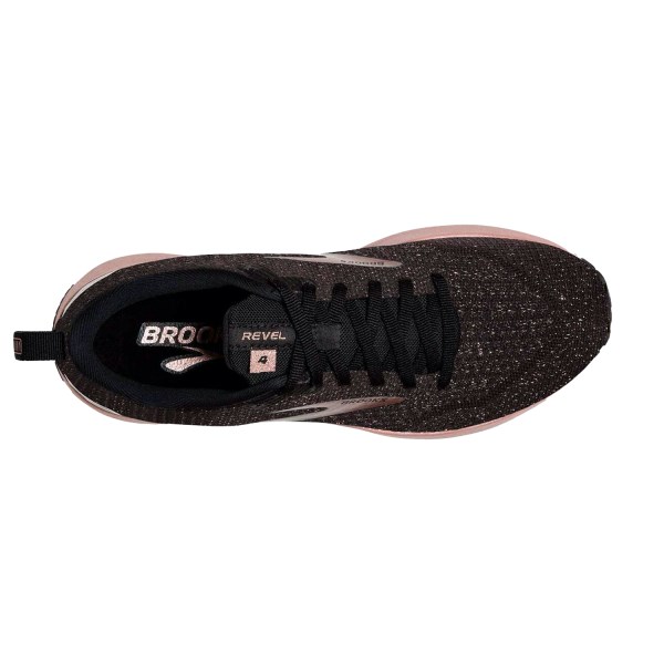 Brooks Revel 4 - Womens Running Shoes - Black/Ebony/Rosegold