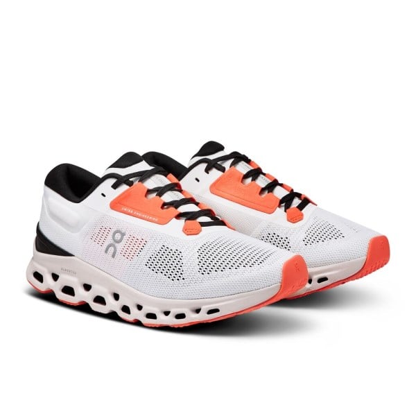 On Cloudstratus 3 - Womens Running Shoes - White/Sand