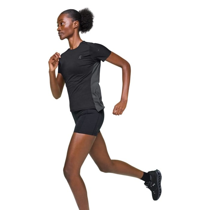 On Running Performance-T Womens Running T-Shirt - Black/Eclipse