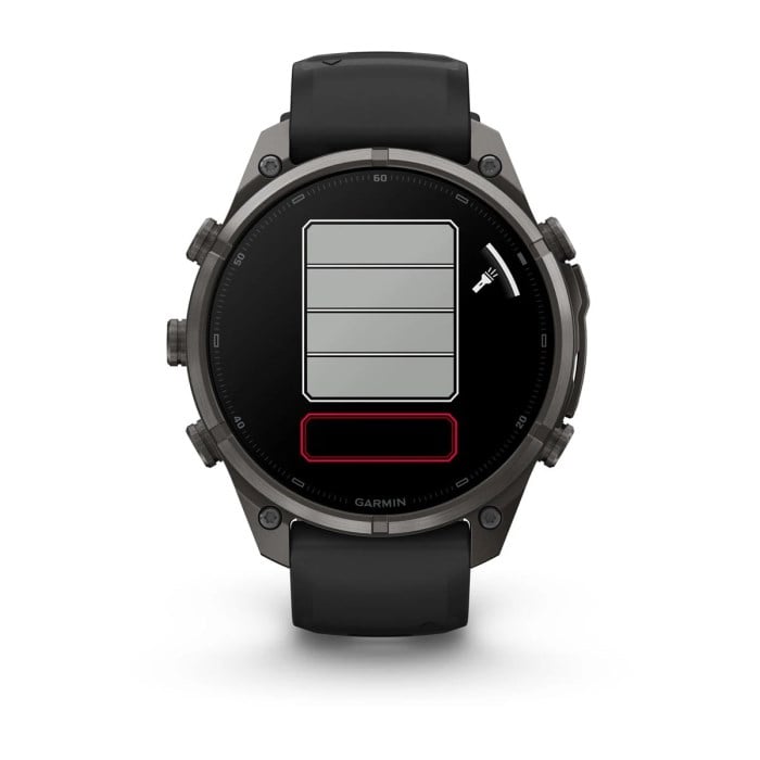Garmin Fenix 9 Pro 47mm Premium Multisport Smartwatch - Carbon Grey DLC Titanium with Black/Pebble - Carbon Grey DLC Titanium with Black/Pebble Grey Silicone Band - image 10