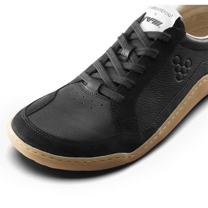 Vivobarefoot Gobi Sneaker II Premium Leather - Mens Walking Shoes - Obsidian