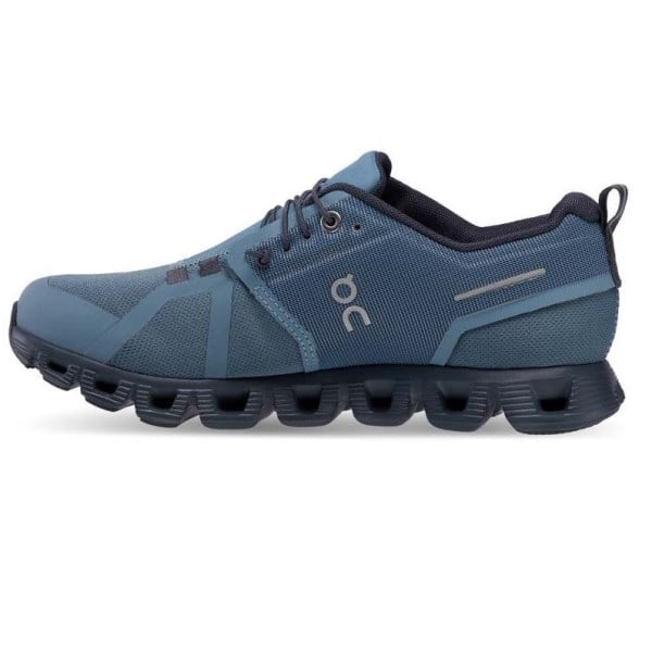 On Cloud 5 Waterproof - Mens Running Shoes - Metal/Navy
