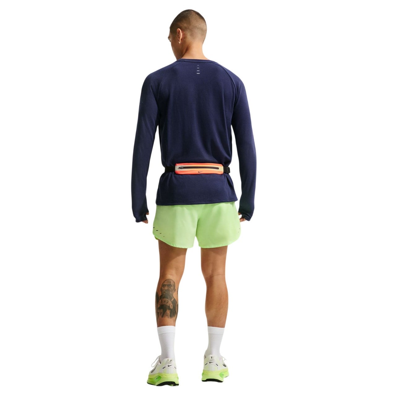 Nike Stride Mens Dri-FIT 5 Inch Brief-Lined Running Shorts - Lime Blast/Reflective Silver