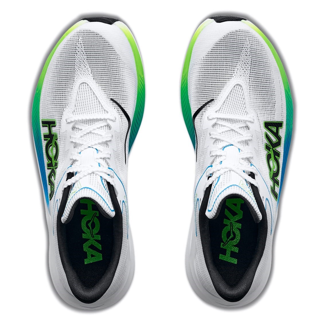 Hoka Rocket X 3 - Unisex Racing Shoes - White Frost/Electric Lime - image 2