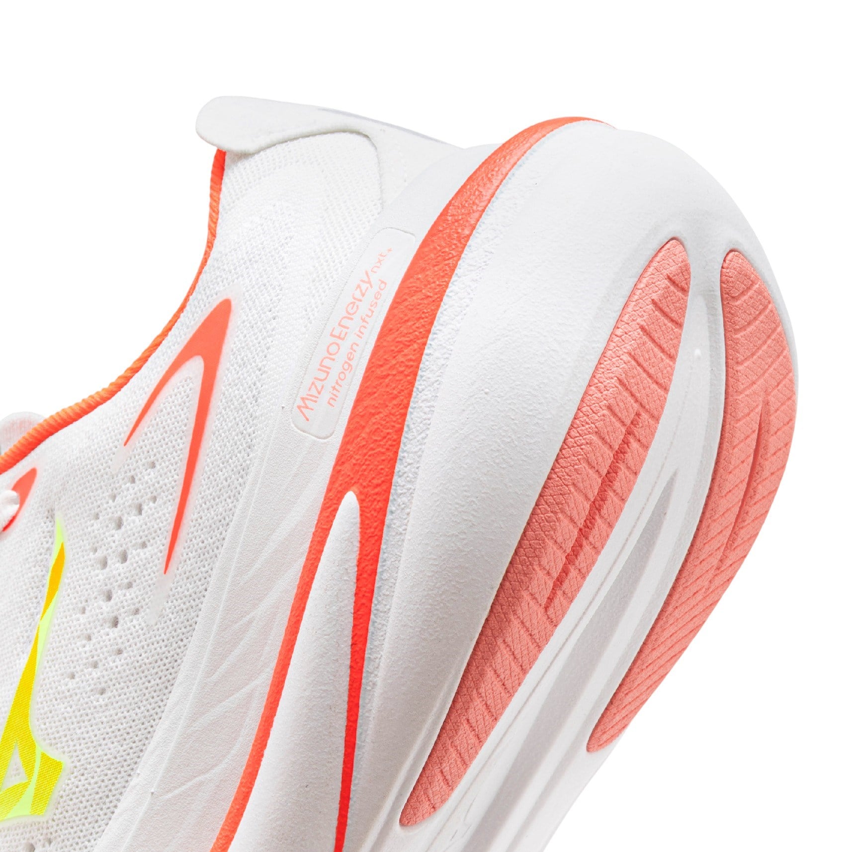 Mizuno Wave Sky Prime - Womens Running Shoes - GF White/Lime Pulp/Lava Orange - image 8