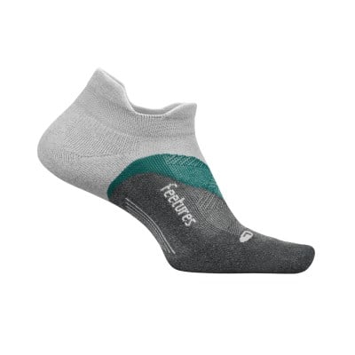 Feetures Elite Light Cushion No Show Tab Running Socks - Stone Ivy