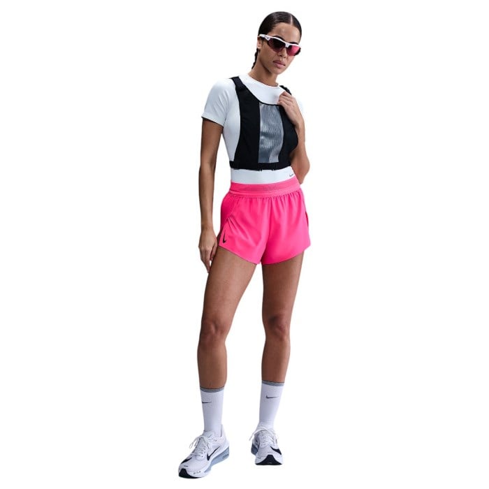 Nike AeroSwift Mid-Rise 3 Inch Womens Running Shorts - Hyper Pink/Black