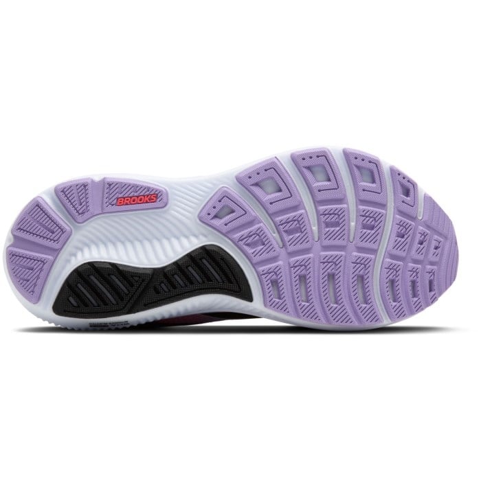 Brooks Ghost 17 - Womens Running Shoes - Black/Purple/Coral