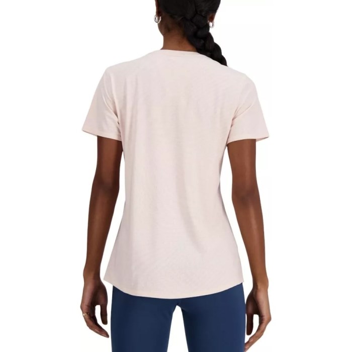New Balance Jacquard Slim Womens Running T-Shirt - Quartz Pink