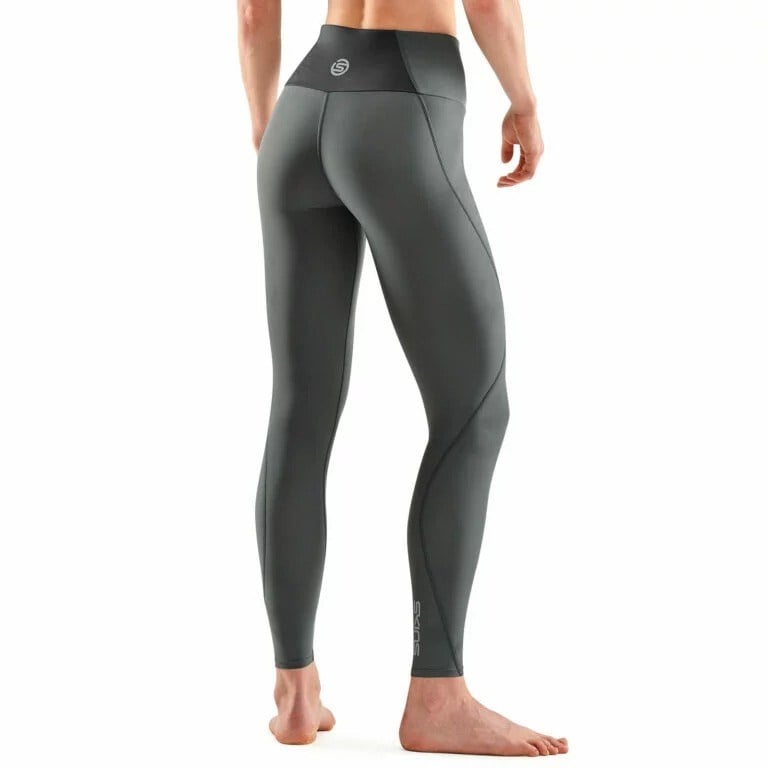 Skins Series-3 Travel and Recovery Womens Compression Long Tights - Charcoal