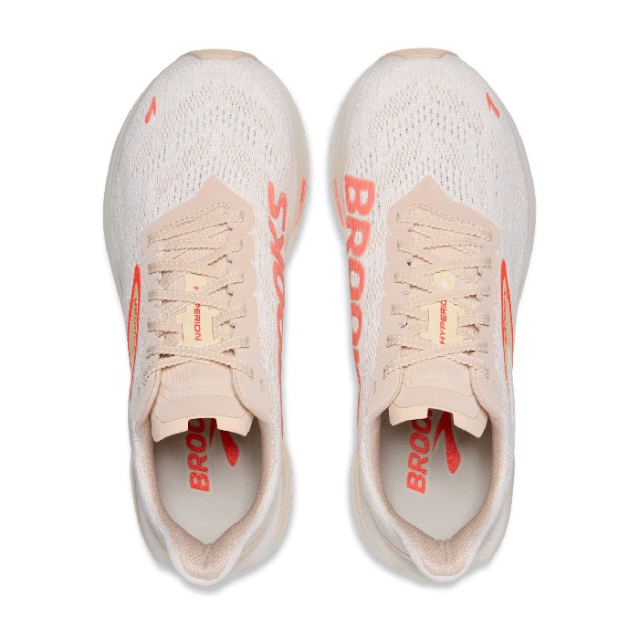 Brooks Hyperion 2 - Womens Running Shoes - White/Peach/Coral
