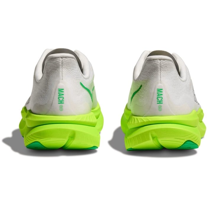 Hoka Mach 6 - Mens Running Shoes - White/Neon Lime