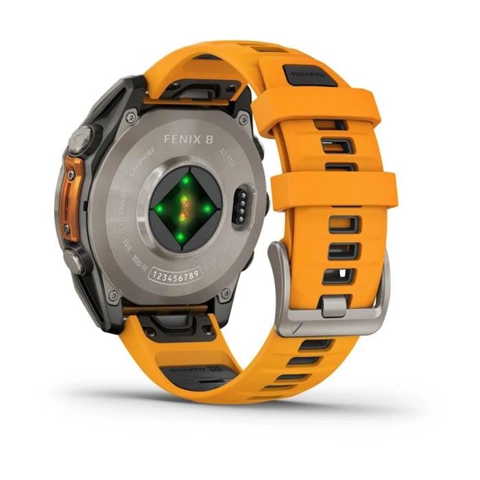 Garmin Fenix 8 47mm AMOLED Sapphire Edition Titanium Watch - Slate Grey/Black Silicone Band - image 5