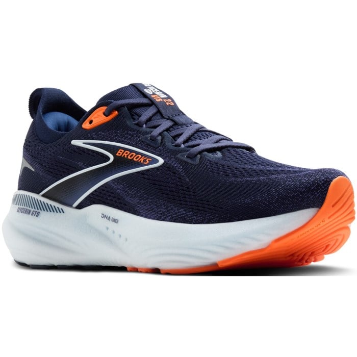 Brooks Glycerin GTS 22 - Mens Running Shoes - Peacoat/Blue Ribbon/Orange