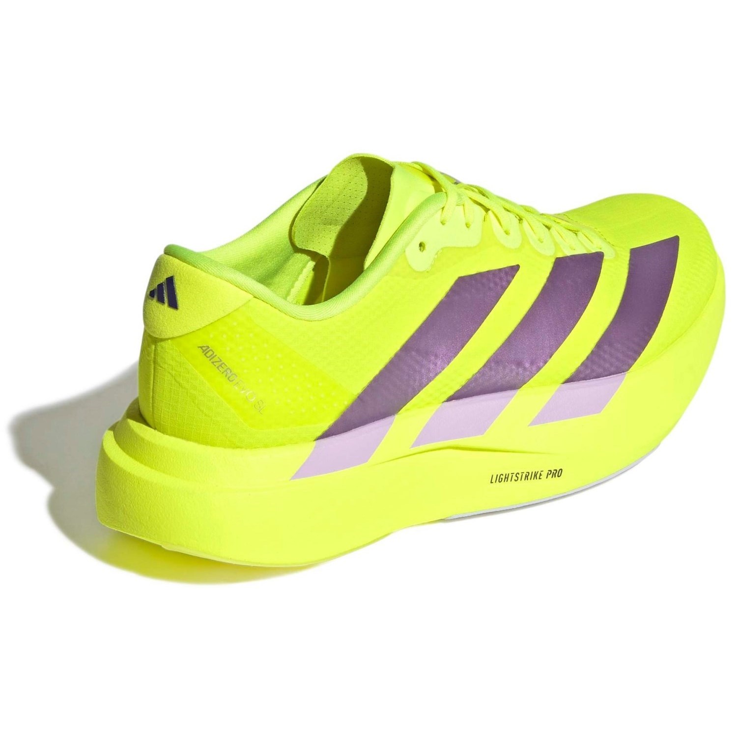 adidas Adizero Evo SL Woven - Womens Running Shoes - Solar Yellow/Aurora Plum/Powder Plum