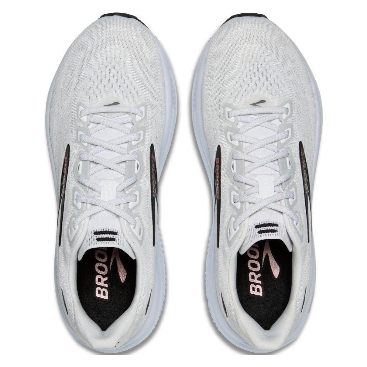 Brooks Ghost 18 - Womens Running Shoes - White/Black/Rose Gold