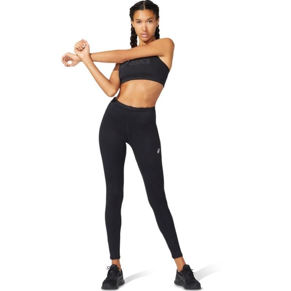 Asics Silver Womens Full Length Running Tights - Performance Black