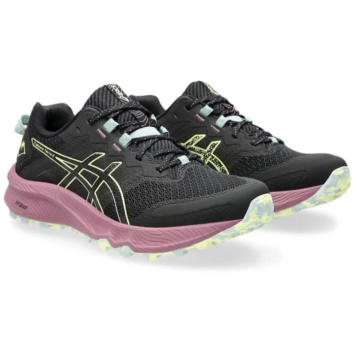 Asics Trabuco Terra 2 - Womens Trail Running Shoes - Black/Huddle Yellow
