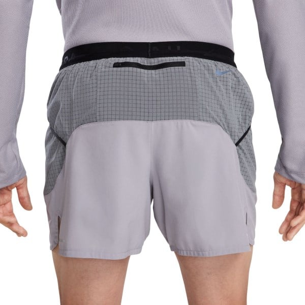 Nike Dri-Fit Second Sunrise 5 Inch Trail Running Shorts - Mens Cement Grey/Smoke Grey/Black - Cement