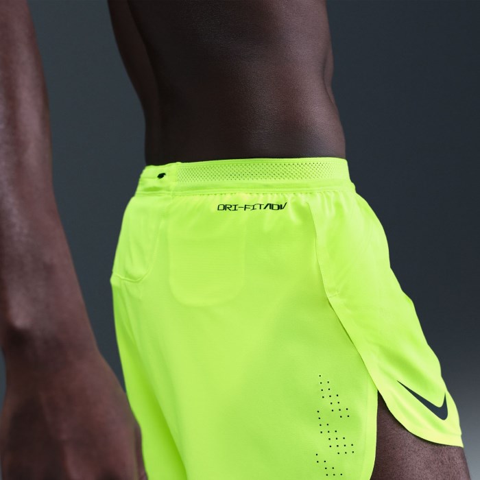 Nike AeroSwift ADV 4 Inch Brief-Lined Mens Running Shorts - Volt/Black