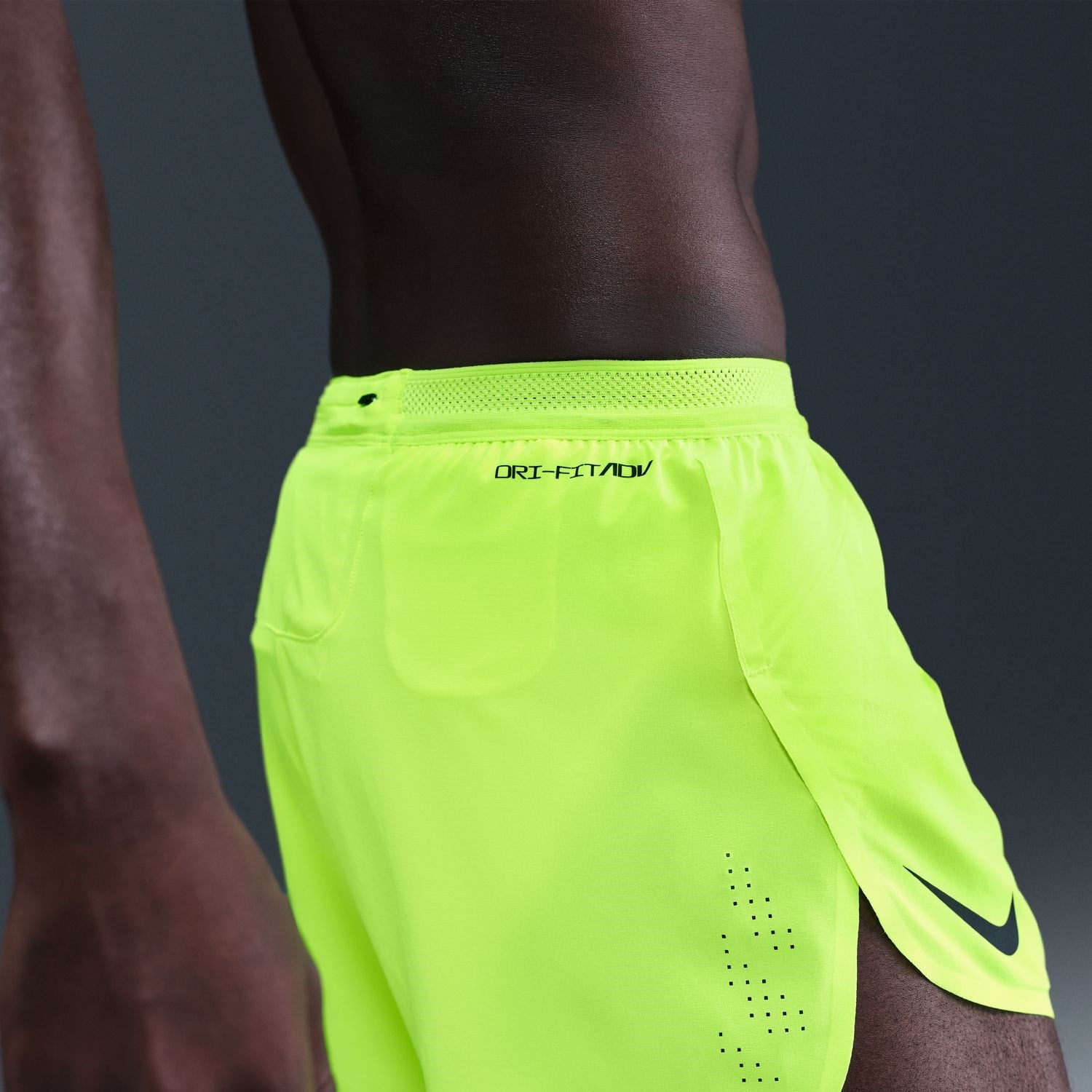 Nike AeroSwift ADV 4 Inch Brief-Lined Mens Running Shorts - Volt/Black