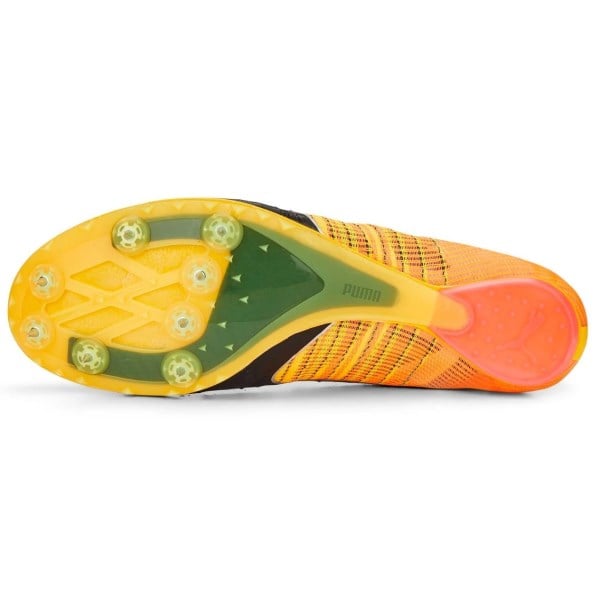 Puma evoSpeed Tokyo Future 4 - Unisex Track Sprint Spikes - Sun Stream/Sunset Glow/Black
