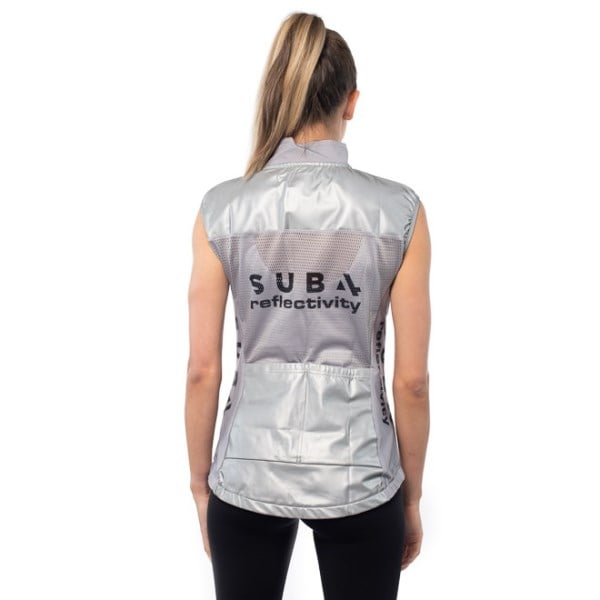 Sub4 360 Reflective Womens Running Vest/Gilet - Silver Reflective