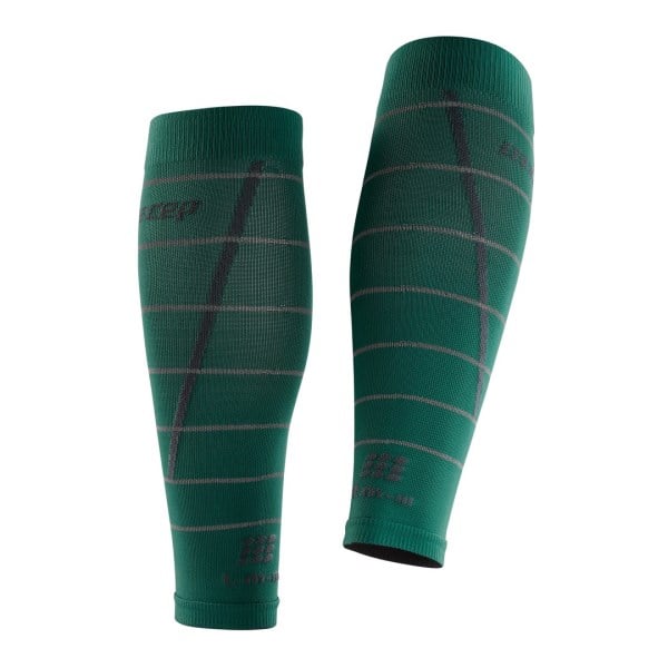 CEP Reflective Compression Calf Sleeves - Green