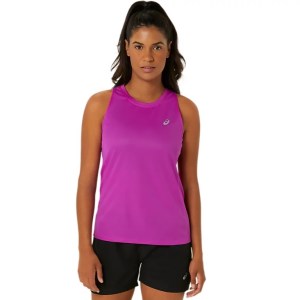 Asics Silver Womens Running Tank Top - Bold Magenta
