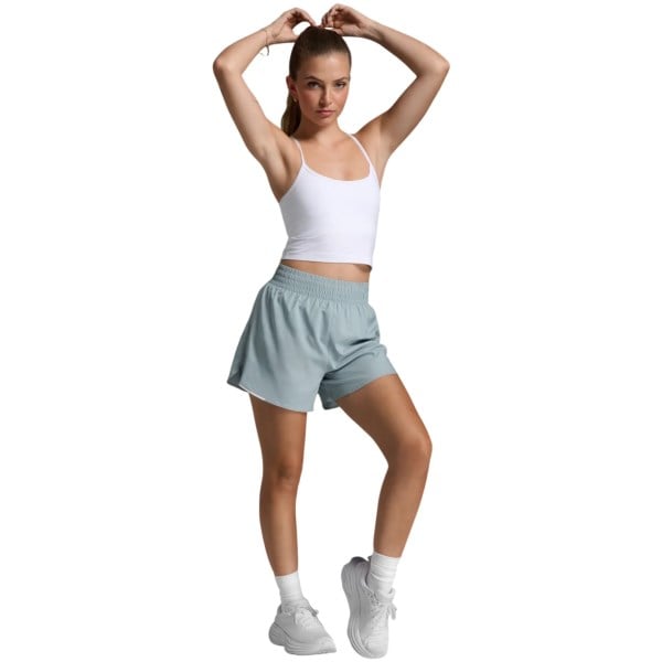 2XU Aero Hi-Rise Womens Running Shorts - Smoke Blue