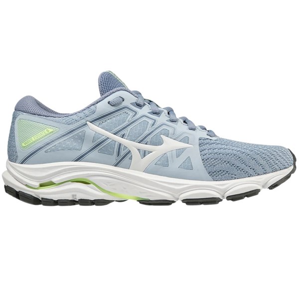 Mizuno Wave Equate 6 Womens Running Shoes - Subdued Blue/White/Neo Lime