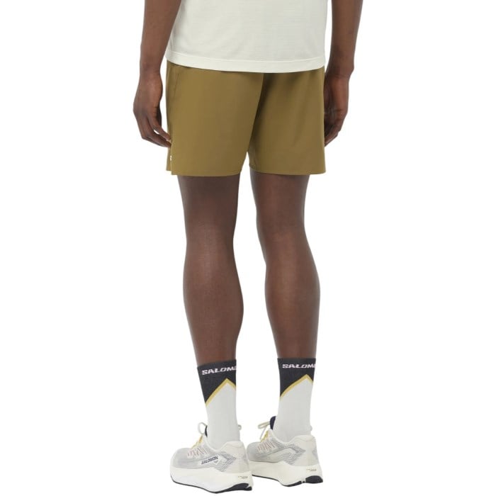 Salomon Shakeout Core 7 Inch Mens Shorts No Liner - Brilliant Olive