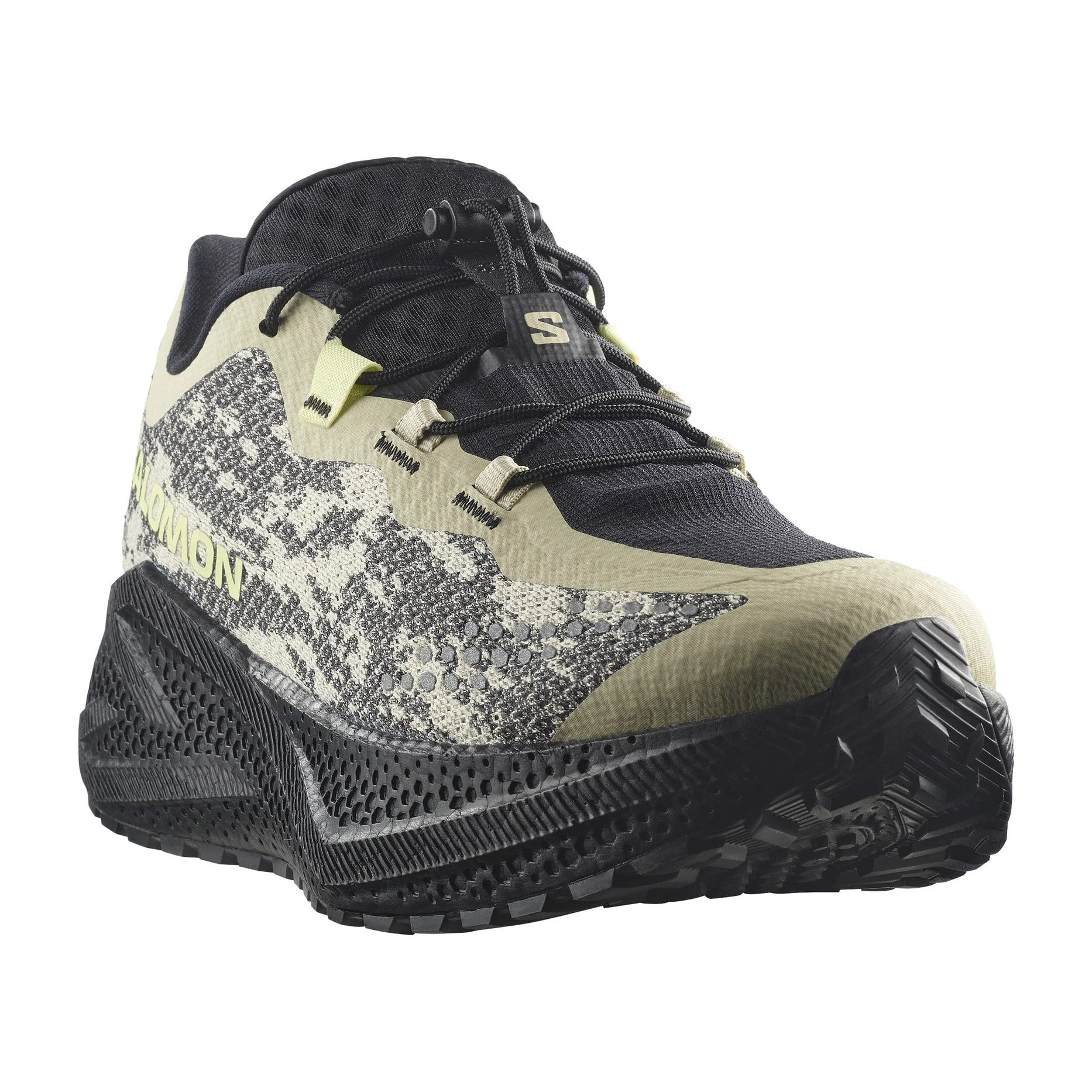 Salomon Aero Glide 4 GRVL - Mens Running Shoes - Bog/Black/Sunny Lime - image 6