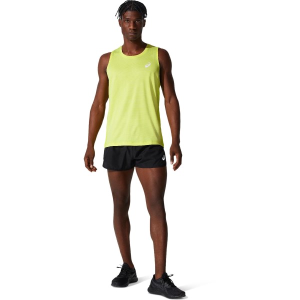 Asics Silver Split 2.5 Inch Mens Running Shorts - Performance Black