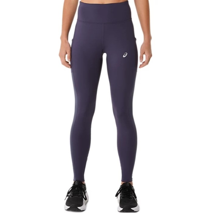 Asics Silver Womens Full Length Running Tights - Indigo Fog