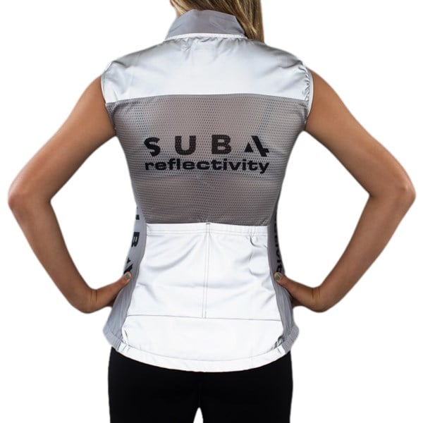 Sub4 360 Reflective Womens Running Vest/Gilet - Silver Reflective