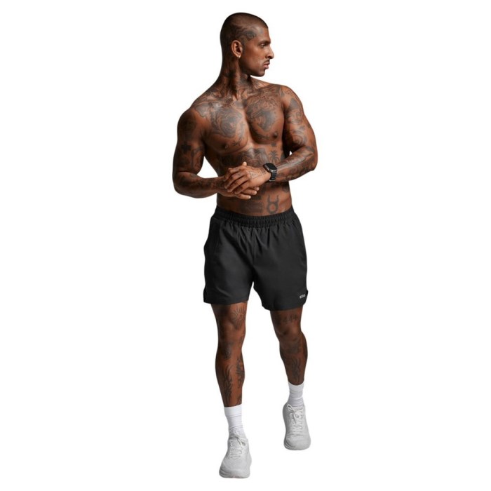 2XU Aero 5 Inch Mens Running Shorts - Black/Silver Reflective - image 6