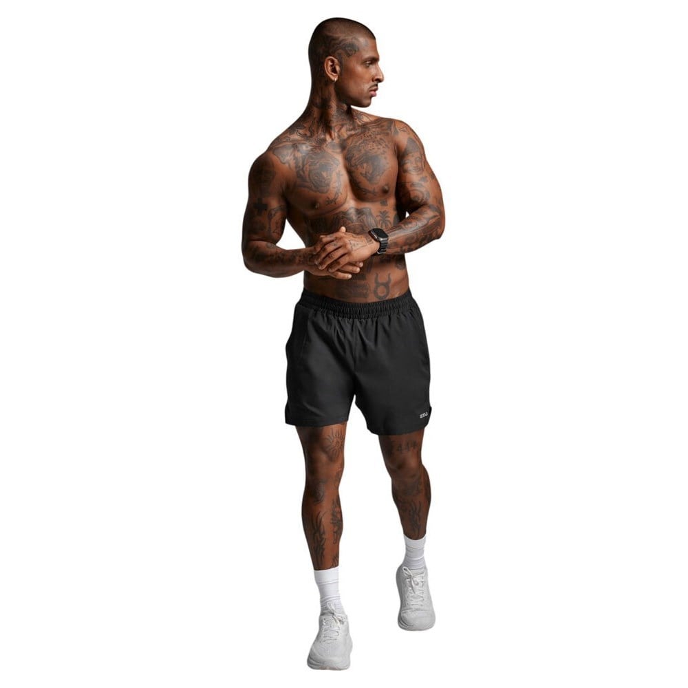 2XU Aero 5 Inch Mens Running Shorts - Black/Silver Reflective - image 6