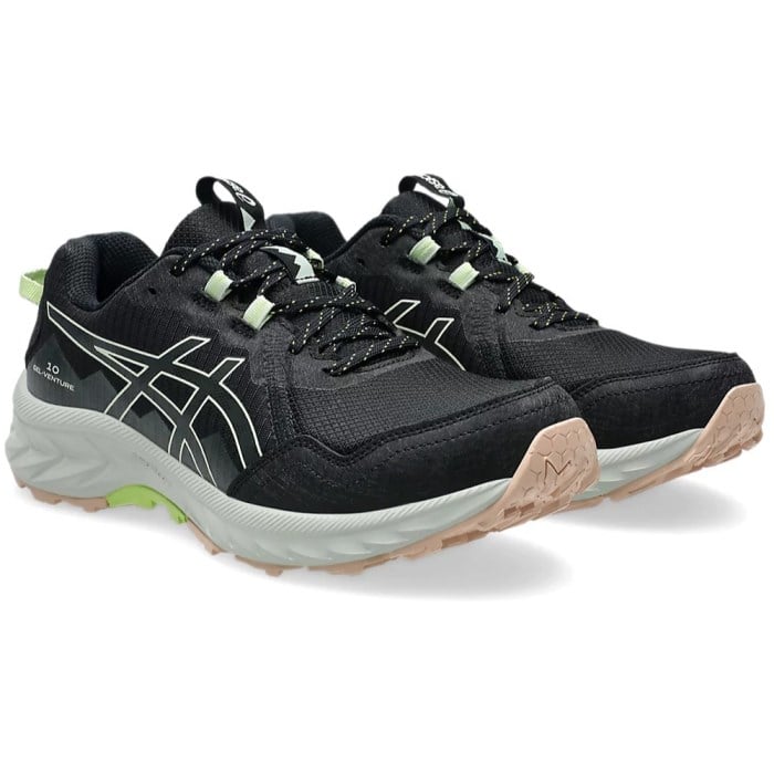 Asics Gel Venture 10 - Womens Trail Running Shoes - Black/Whisper Green