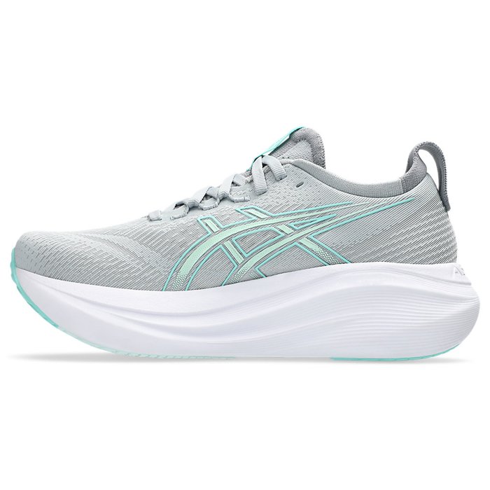Asics Gel Nimbus 27 - Womens Running Shoes - Piedmont Grey/Illuminate Mint
