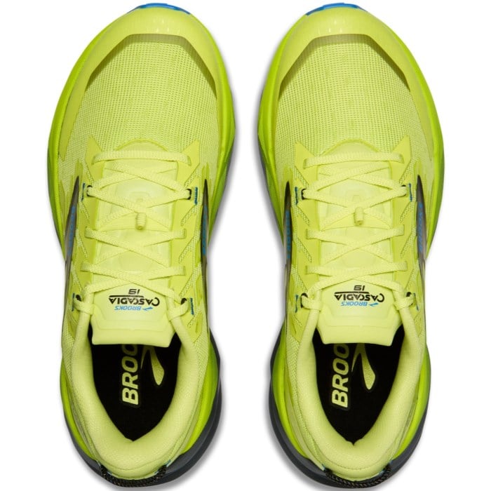 Brooks Cascadia 19 - Mens Trail Running Shoes - Sunny Lime/Black/Blue